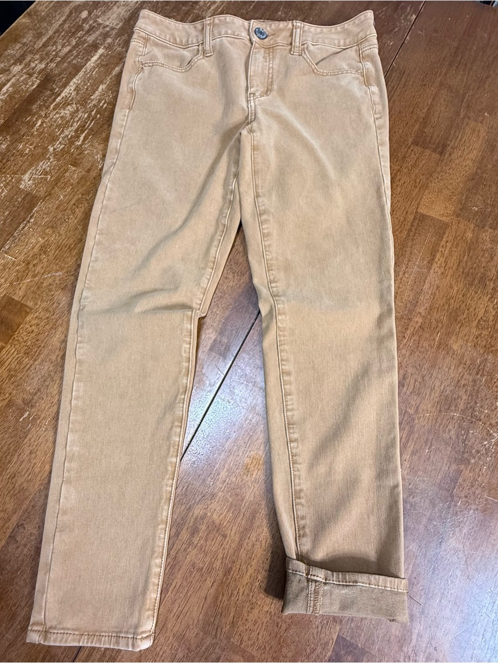 American Eagle Women’s Size 8 Short 360 Super Stretch Tan Skinny Jeans Pants